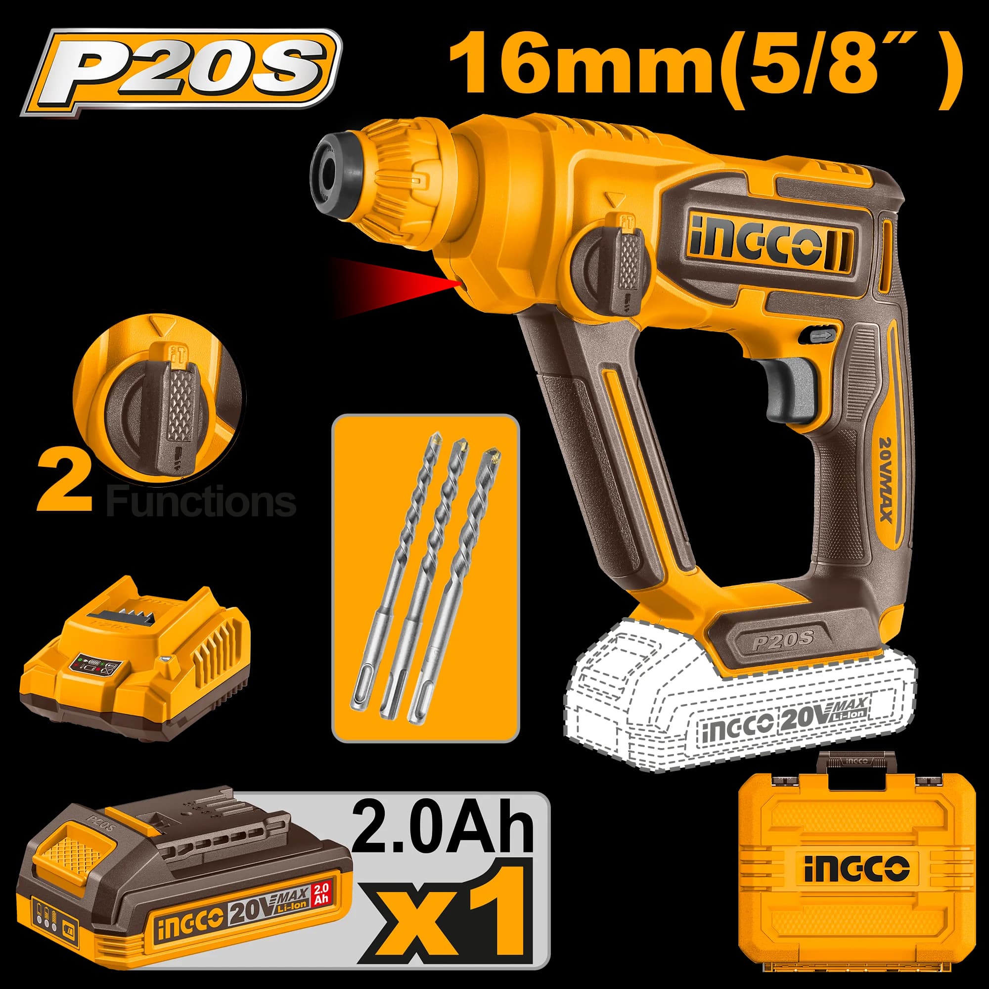 Picamer 20V 16mm cu 1 Acumulator