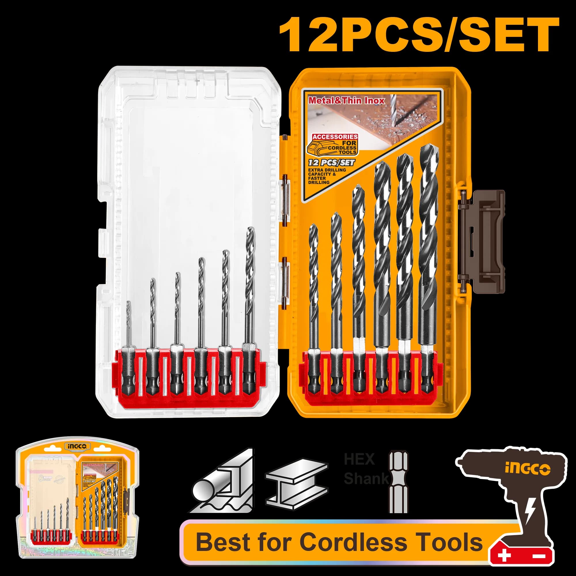 Burghie Metal HSS Set 12buc