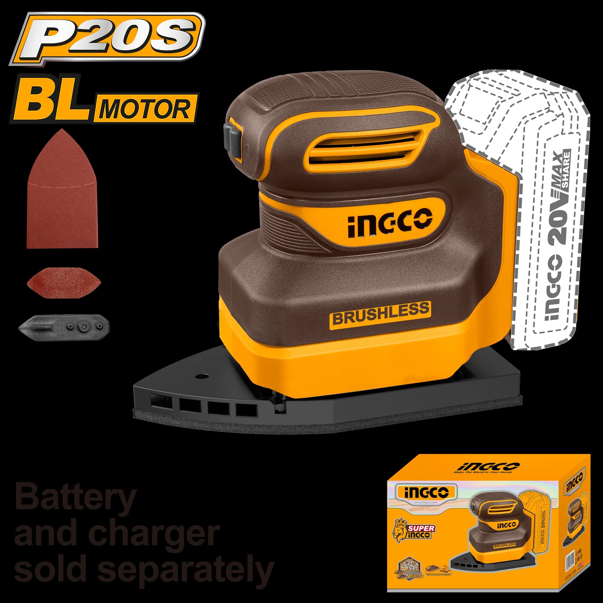 Slefuitor Triunghiular 20V BL