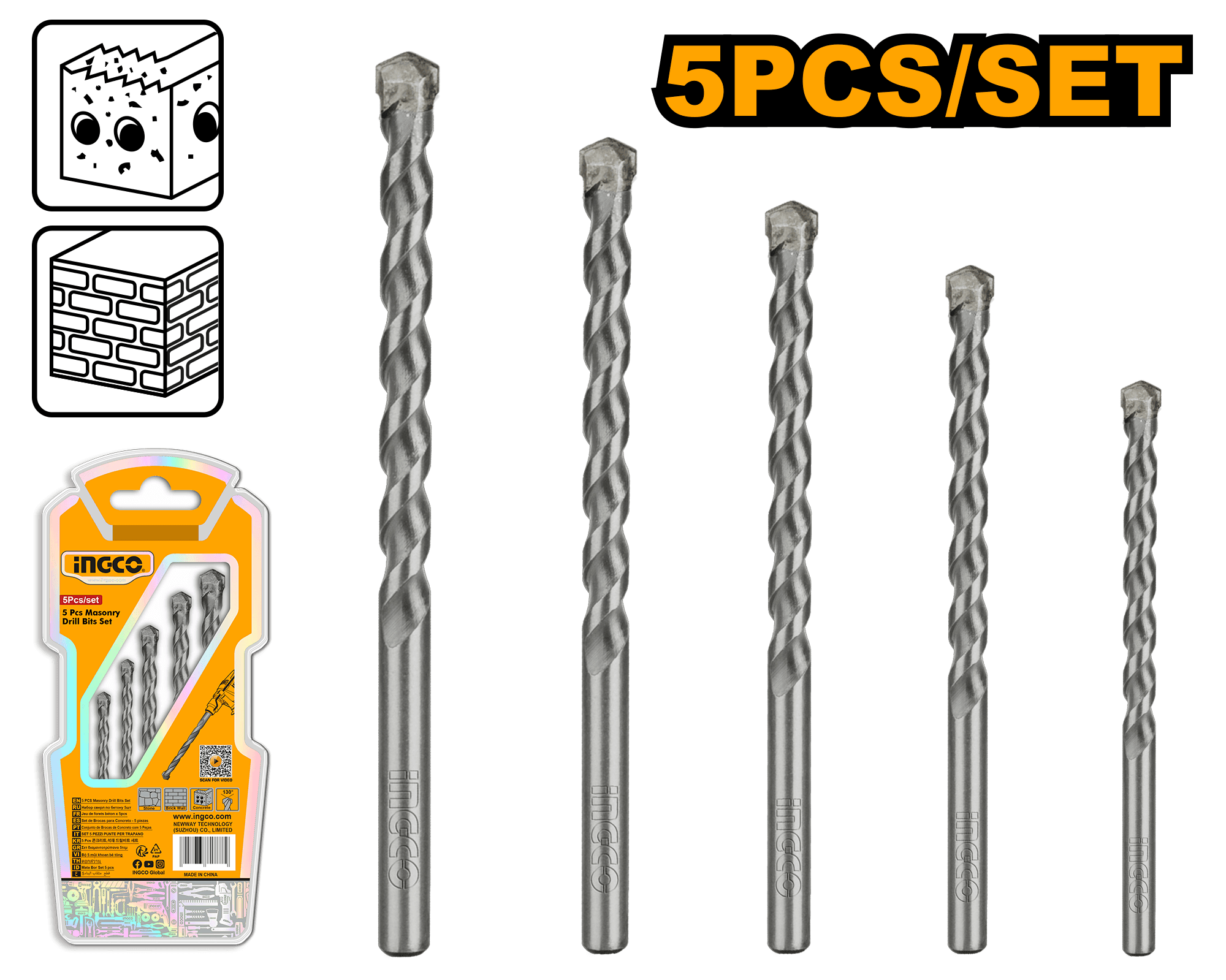 Set Burghie Beton 5buc