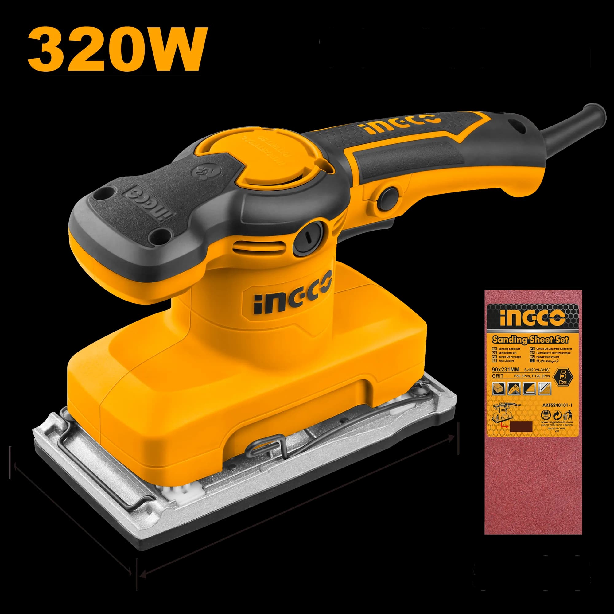 Slefuitor 320W 180mmx90mm Accesorii