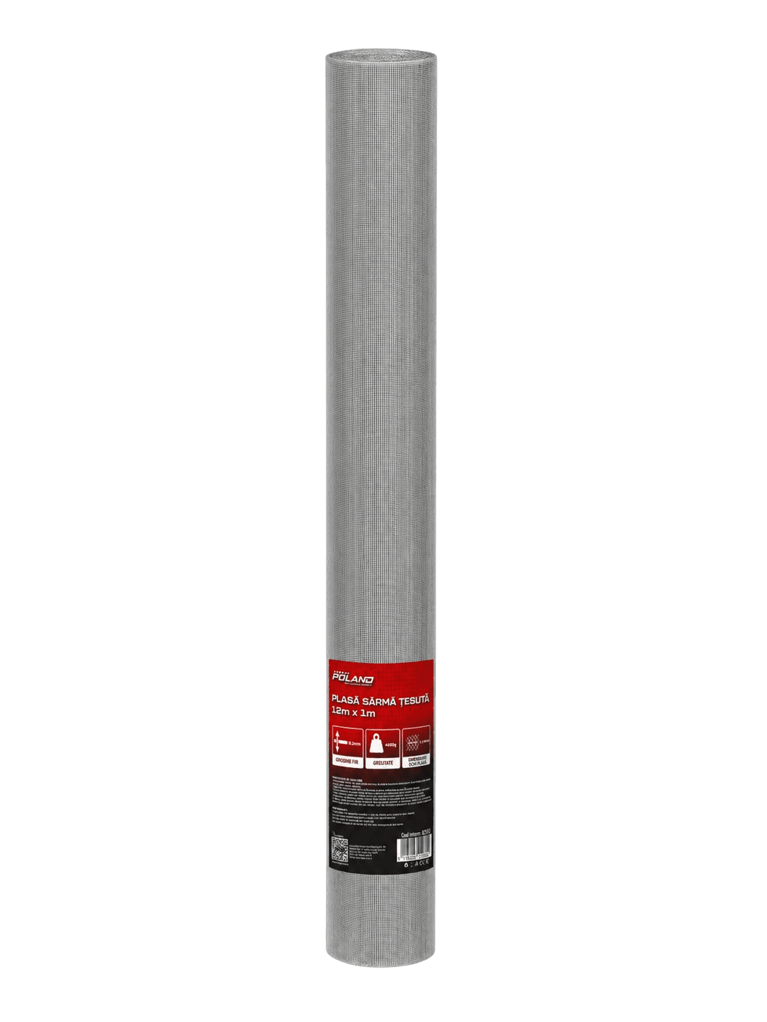 Plasa sarma tesuta 12m x 1m, ochi 1x1 mm, fir 0.2 mm