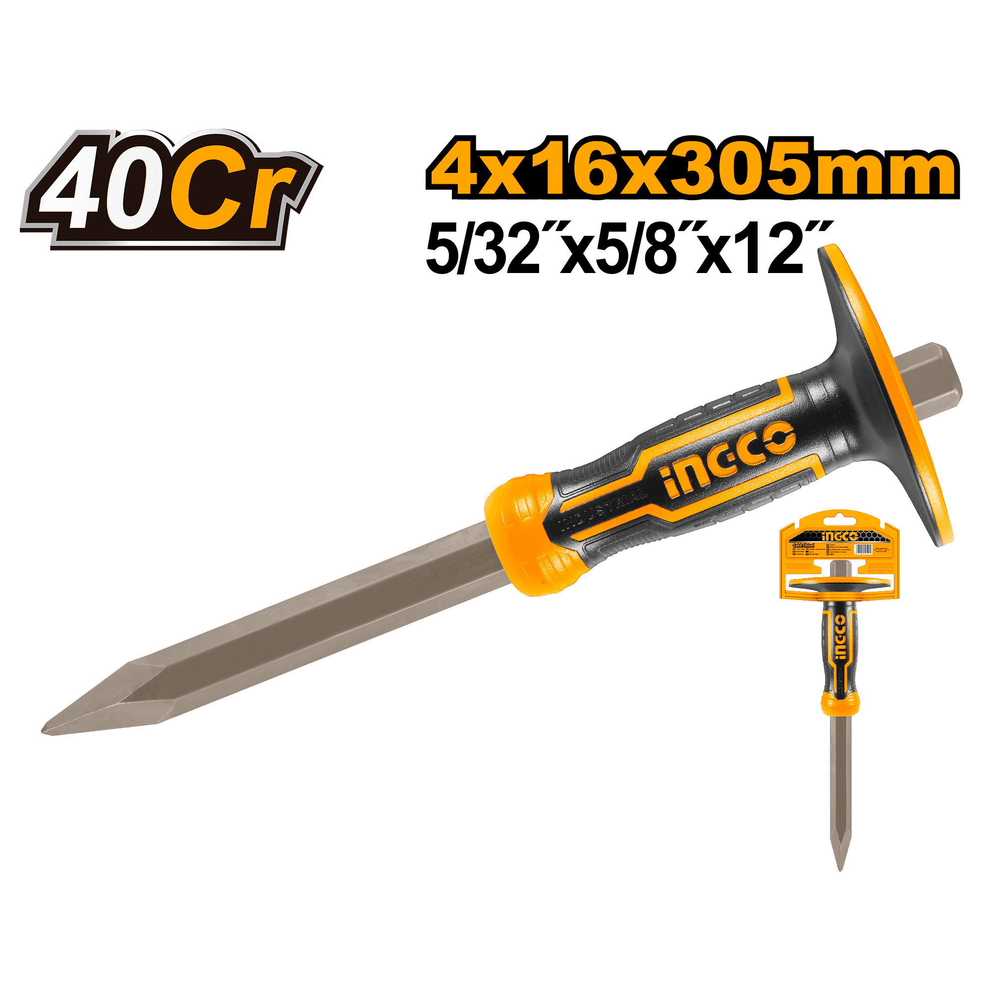 Spit cu Maner de Cauciuc 19x305mm