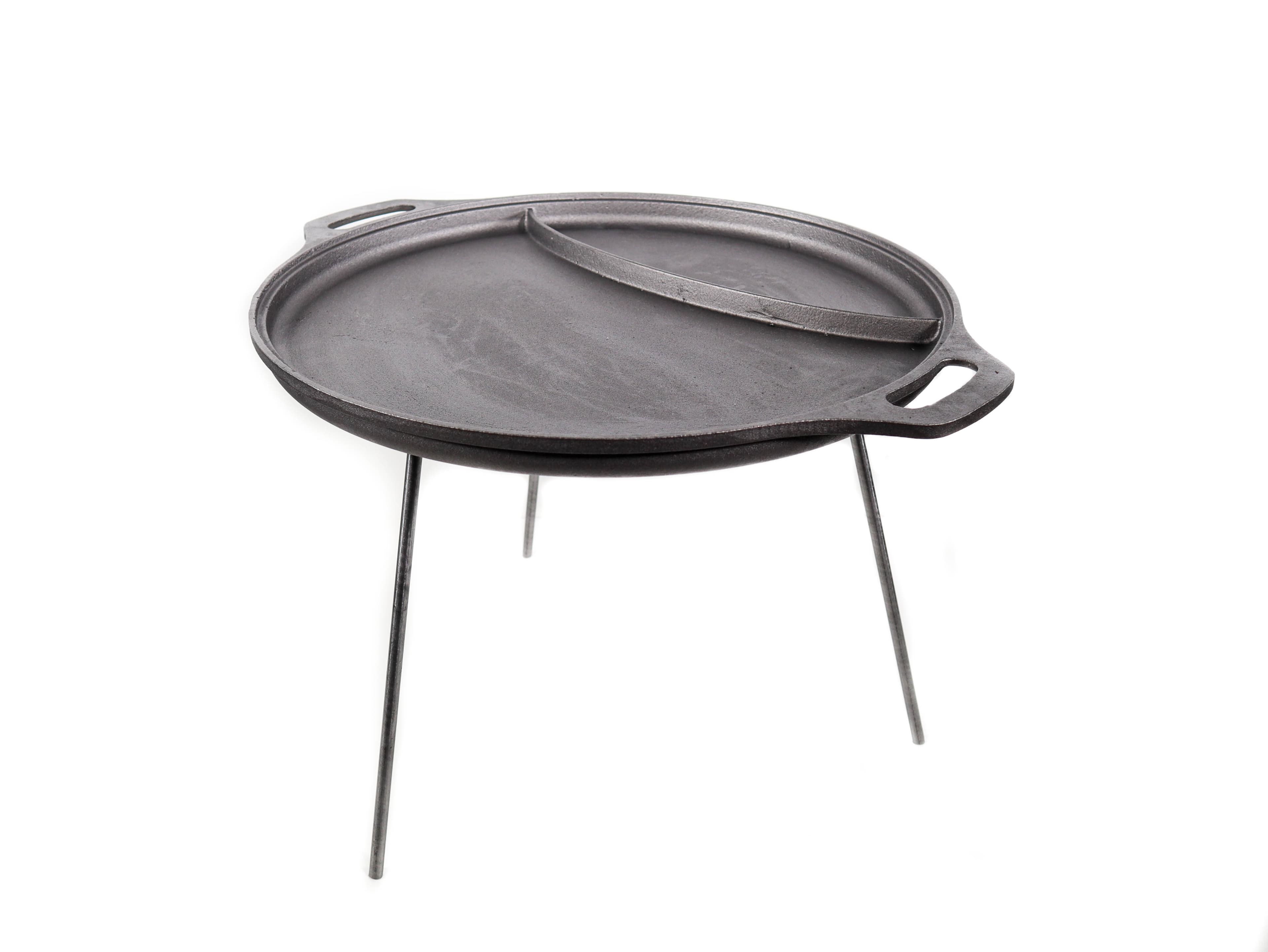 Disc Turnat Fonta Gratar cu 3 Picioare 50cm