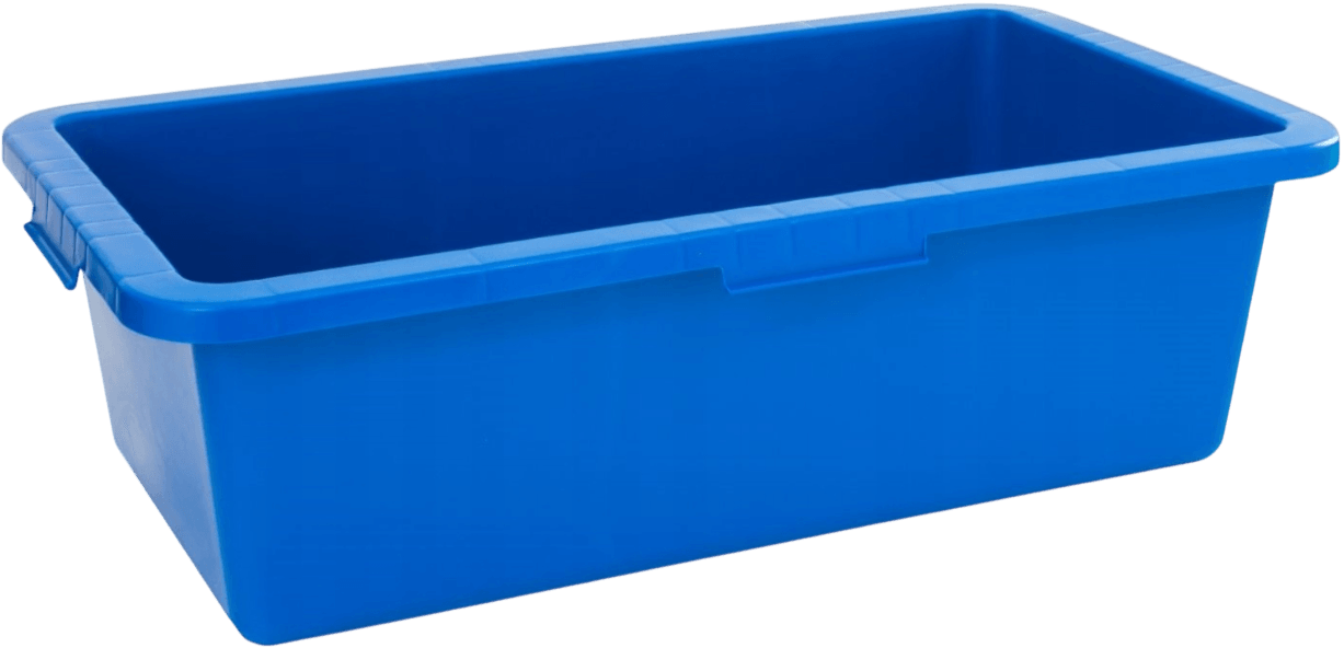 Vas Plastic Dreptunghiular 80L Albastru