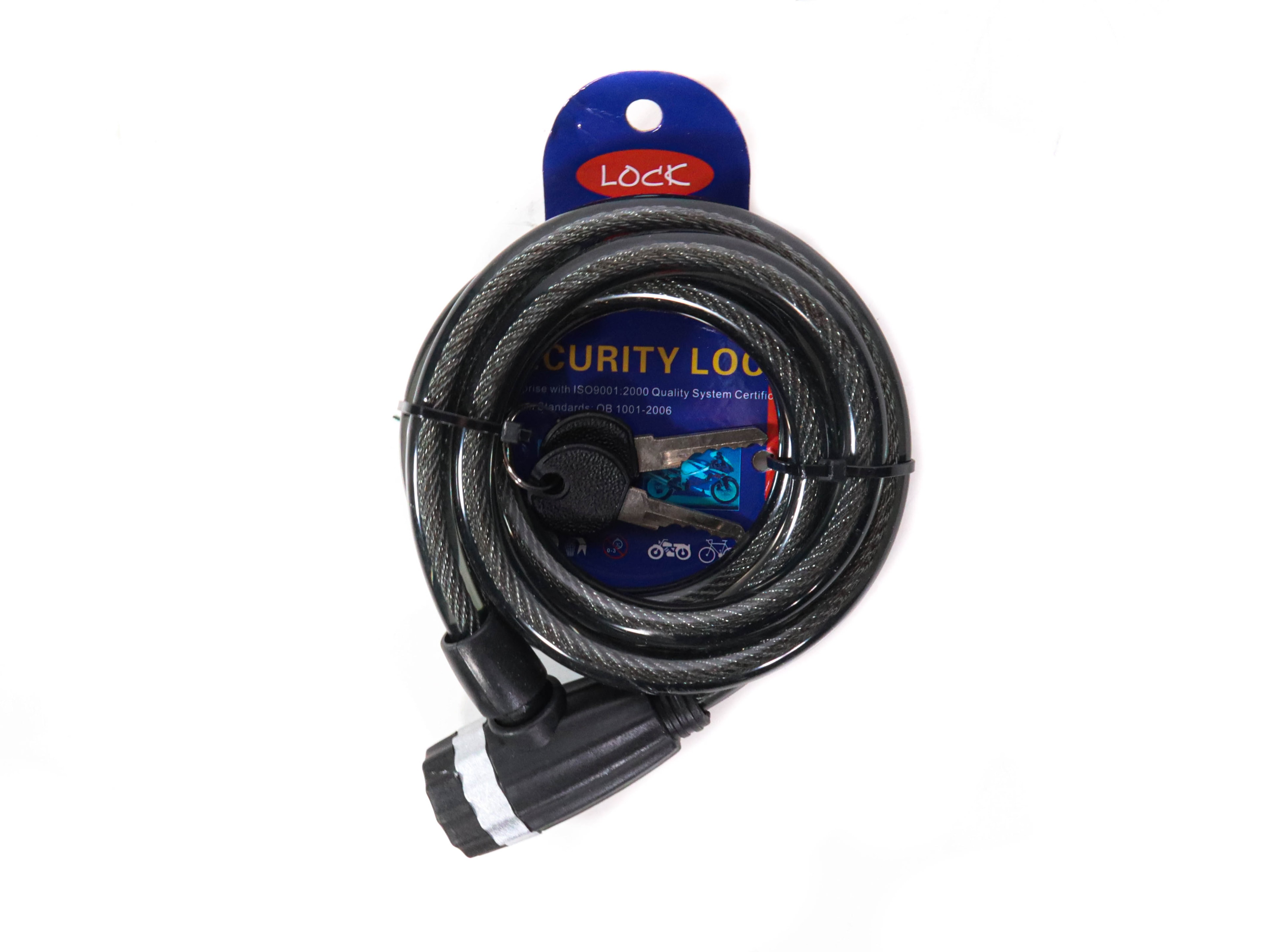 Antifurt Bicicleta cu Cheie 12mm/1.5m Negru