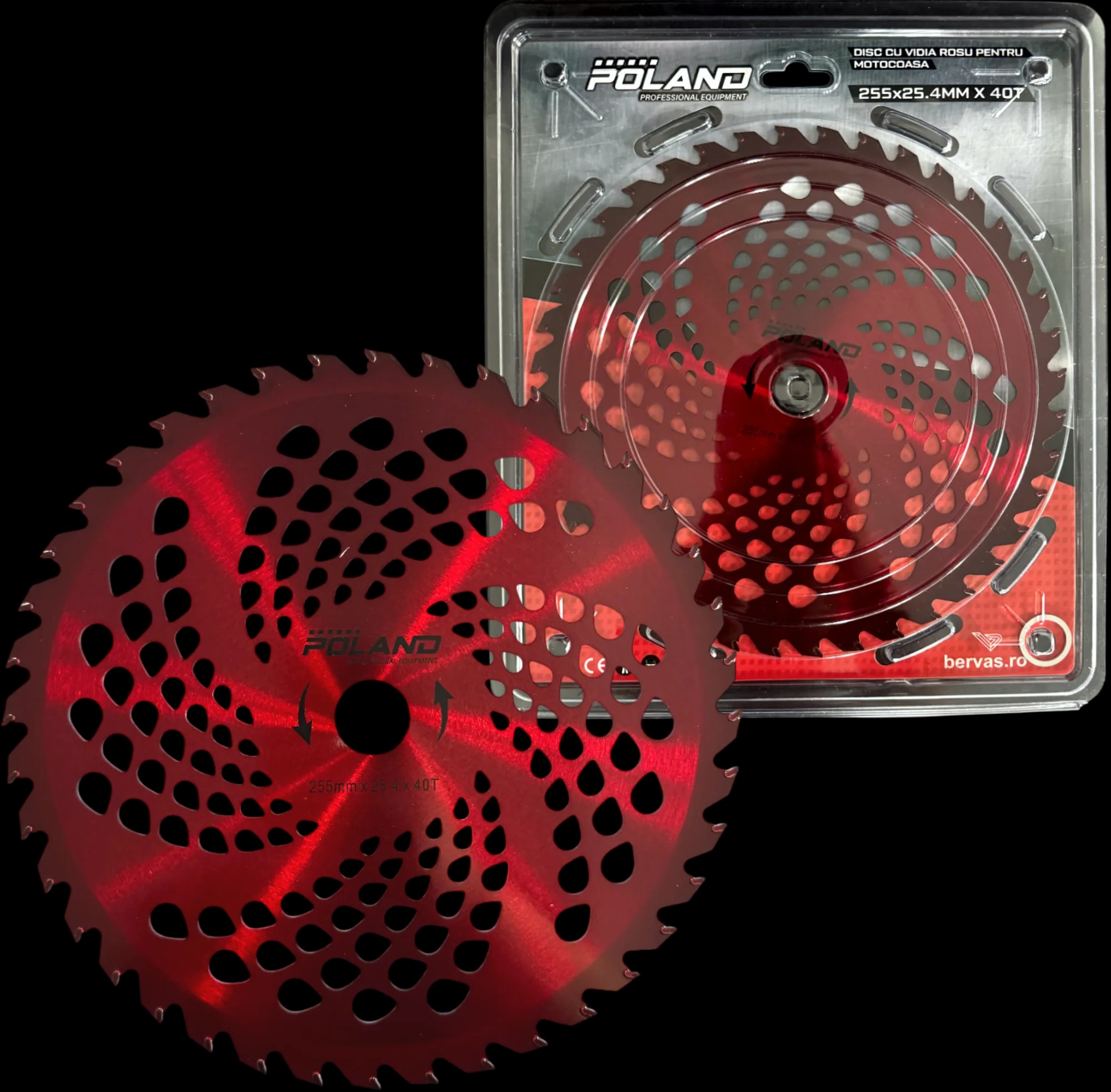 Disc Motocoasa cu Widia 255mm Rosu