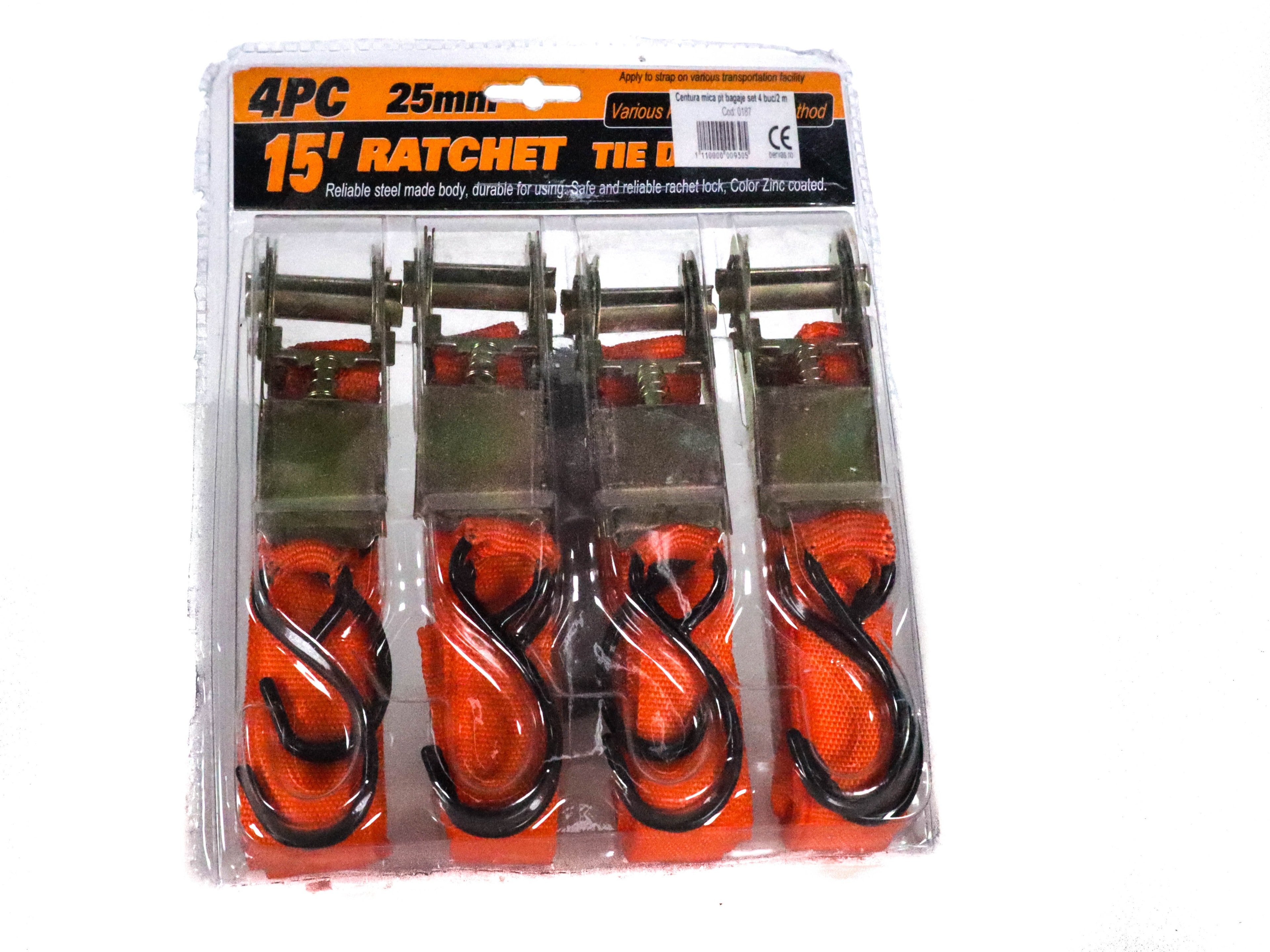 Centura cu Clichet Mica Bagaje Set 4buc 2m