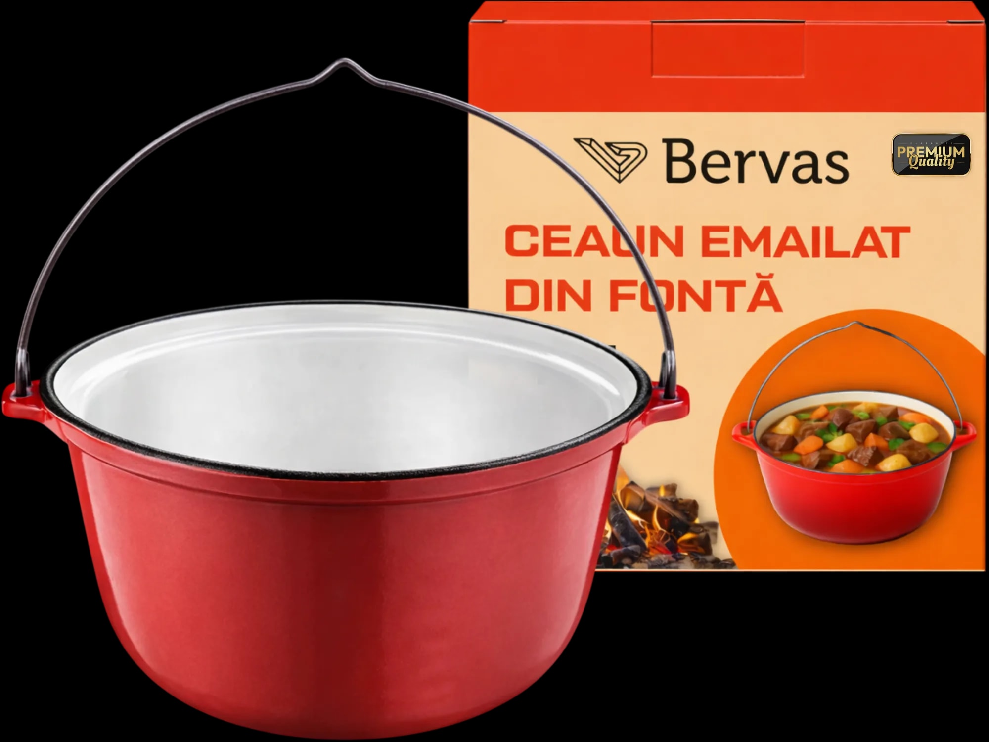 Ceaun Emailat din Fonta Bervas 16L