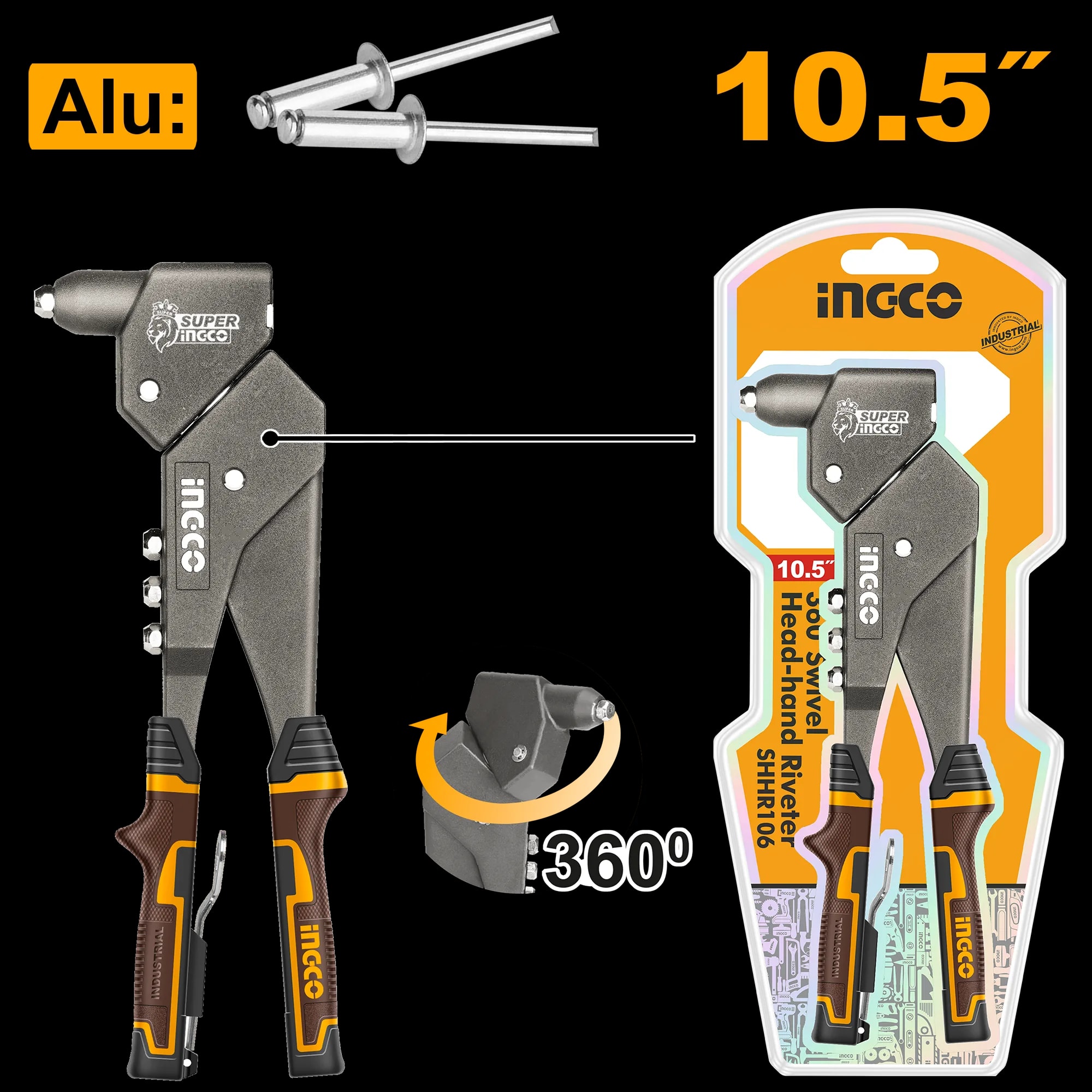 Cleste Popnituri 10.5" Cap Rotativ