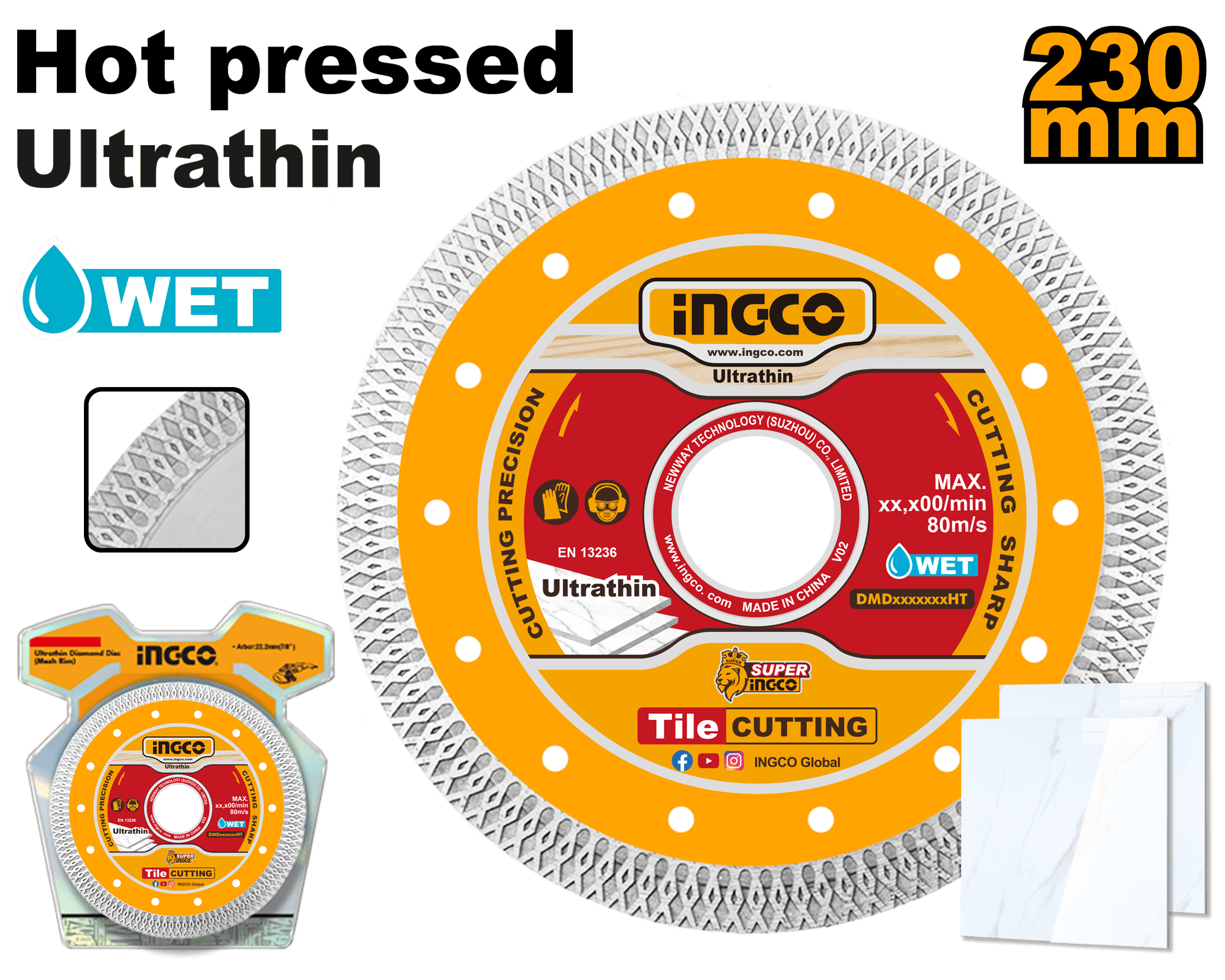 Disc Diamantat Continuu Ultra Subtire 180x1.2mm Industrial