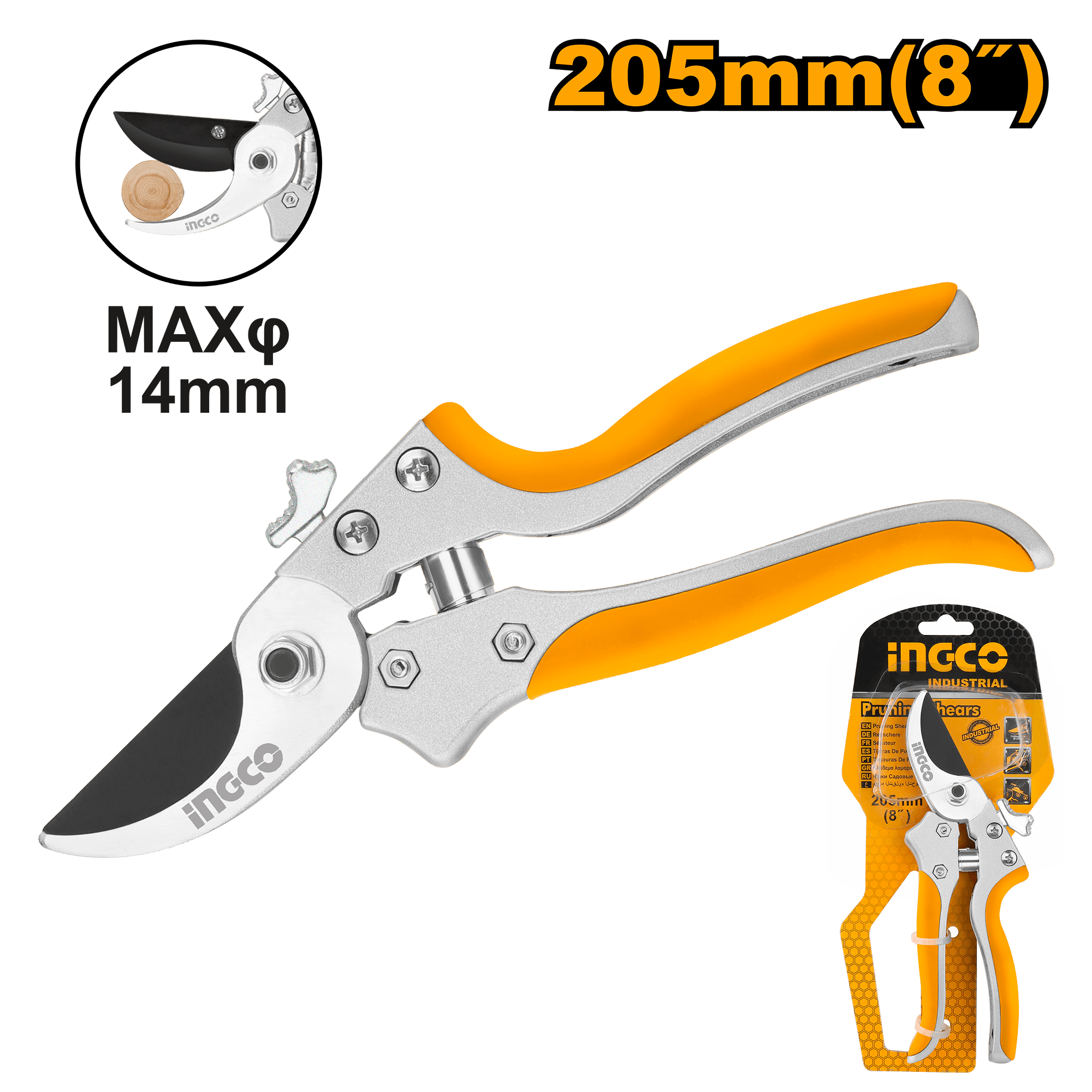 Foarfeca Vie 205mm cu Maner Aluminiu Cauciuc