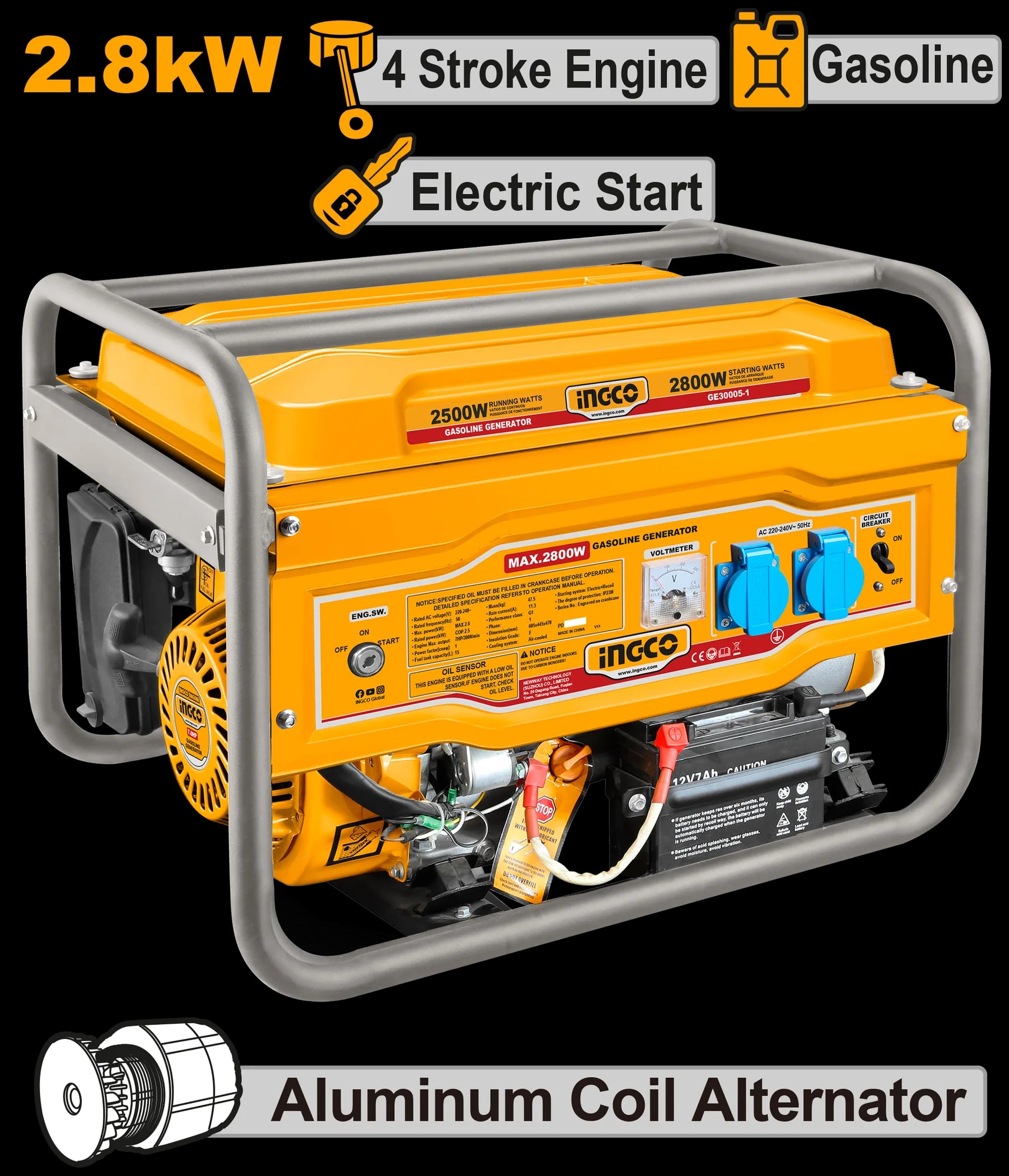 Generator 2,8KW cu Pornire Automata Motor 4 Timpi