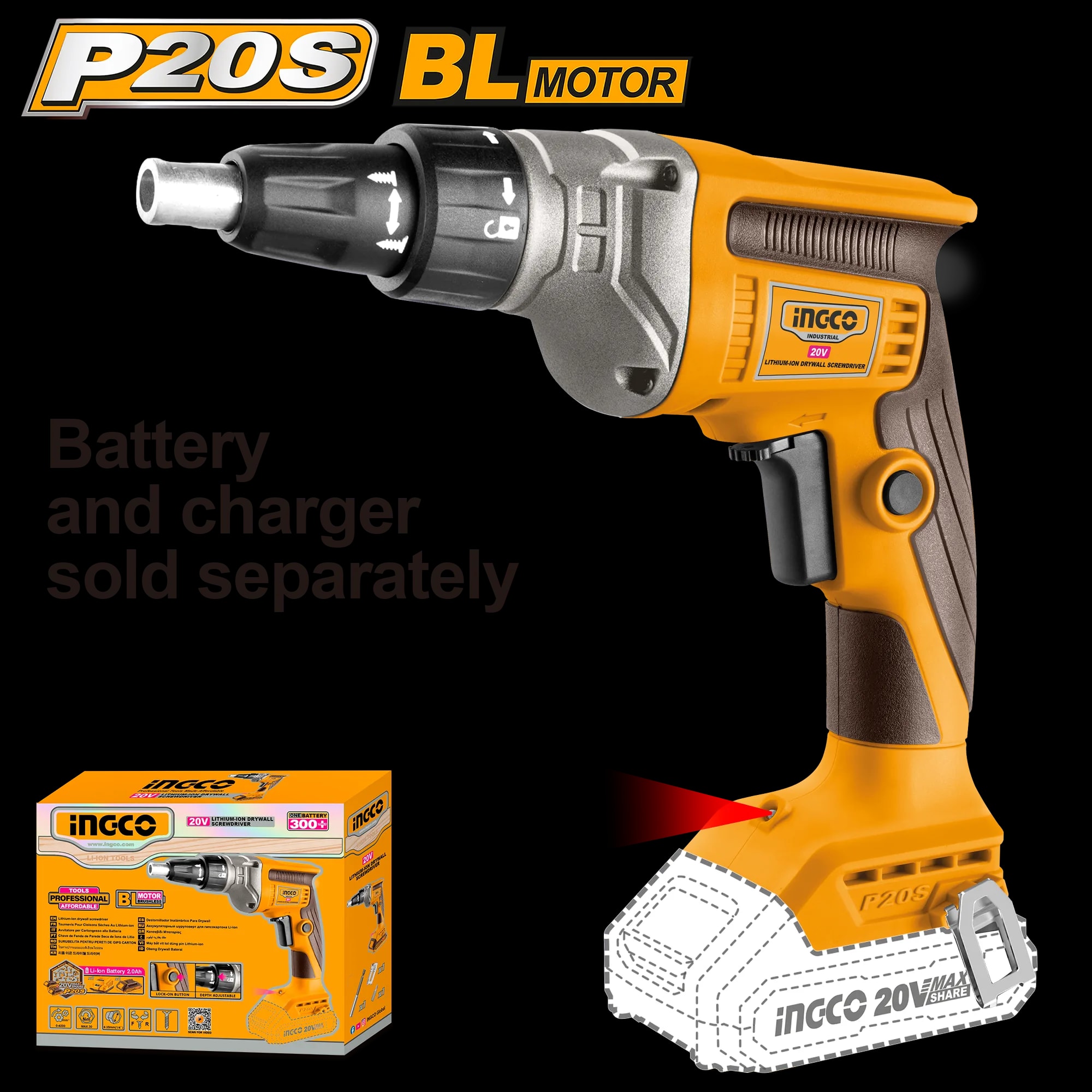 Bormasina 20V 1/4 pentru Rigips