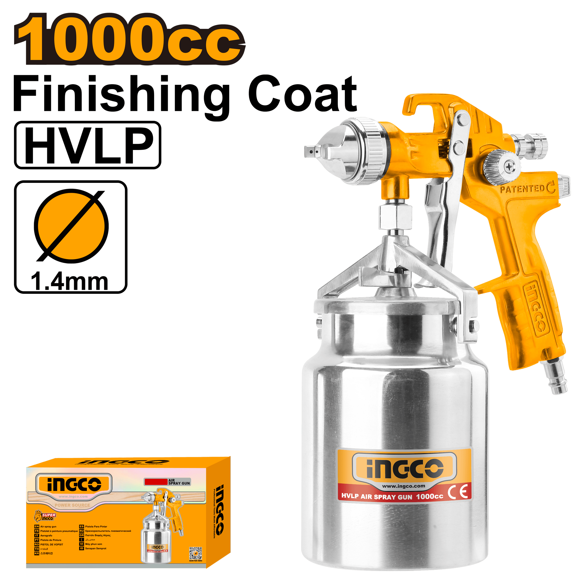 Pistol Vopsit Aluminiu Vas Metal Jos 1000cc
