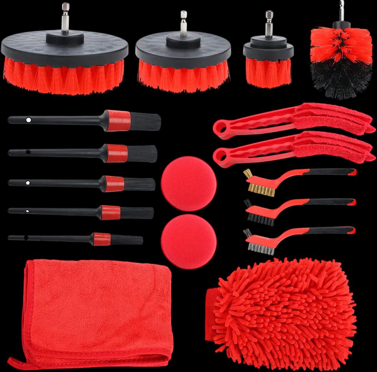Set de Perii pentru Detailing Auto 18buc (nou)