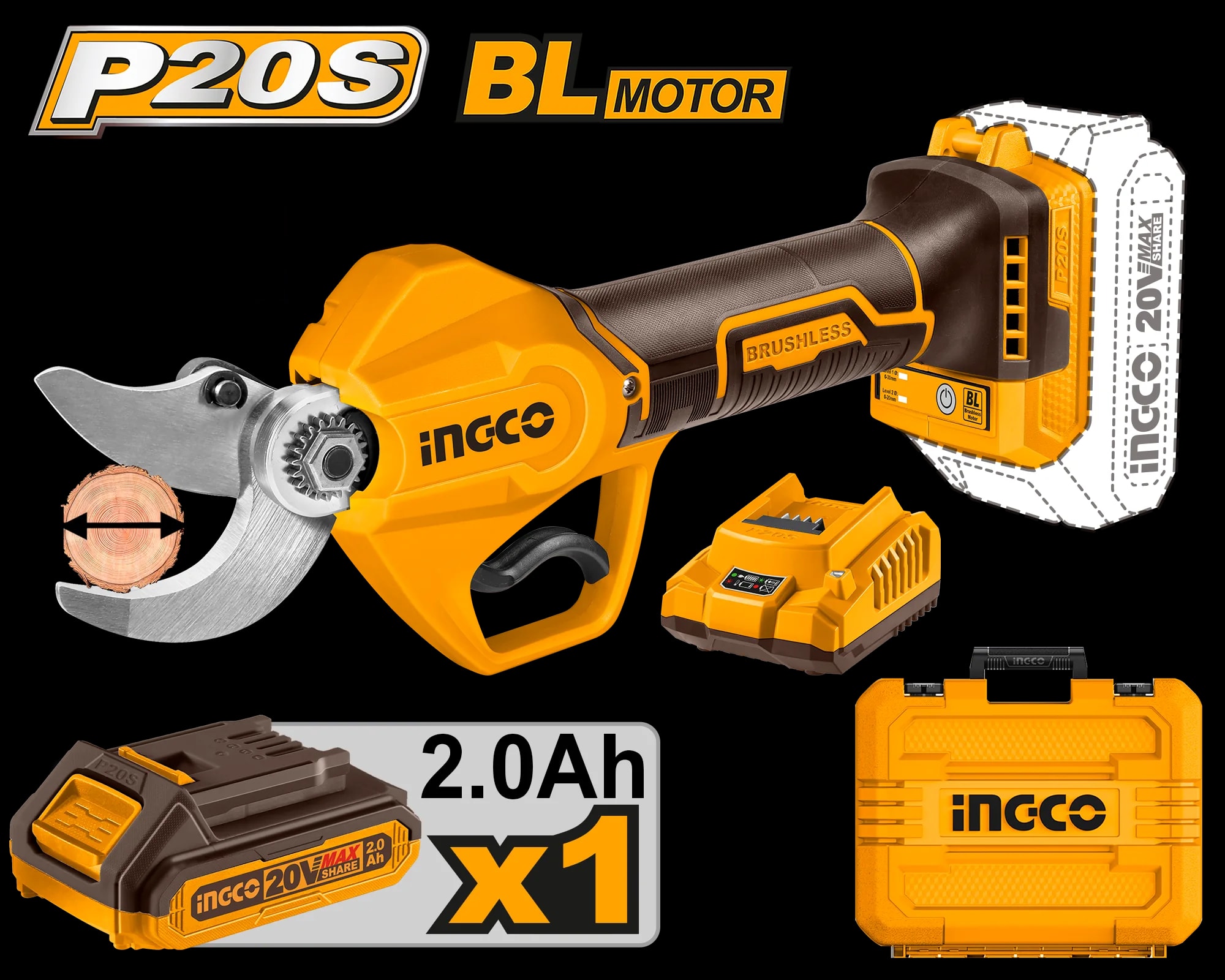 Foarfeca 20V cu 1 Acumulator si Geanta