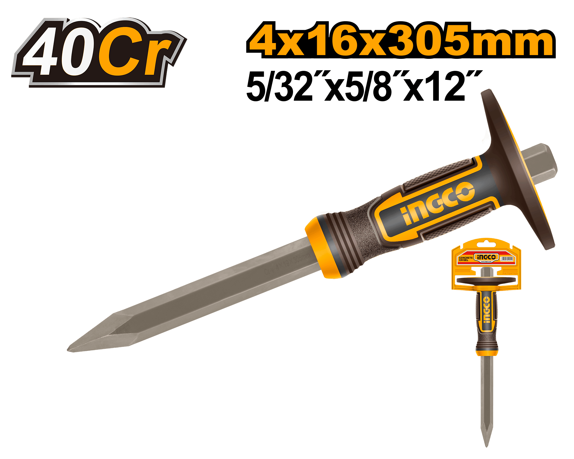 Spit cu Maner de Cauciuc 16x305mm