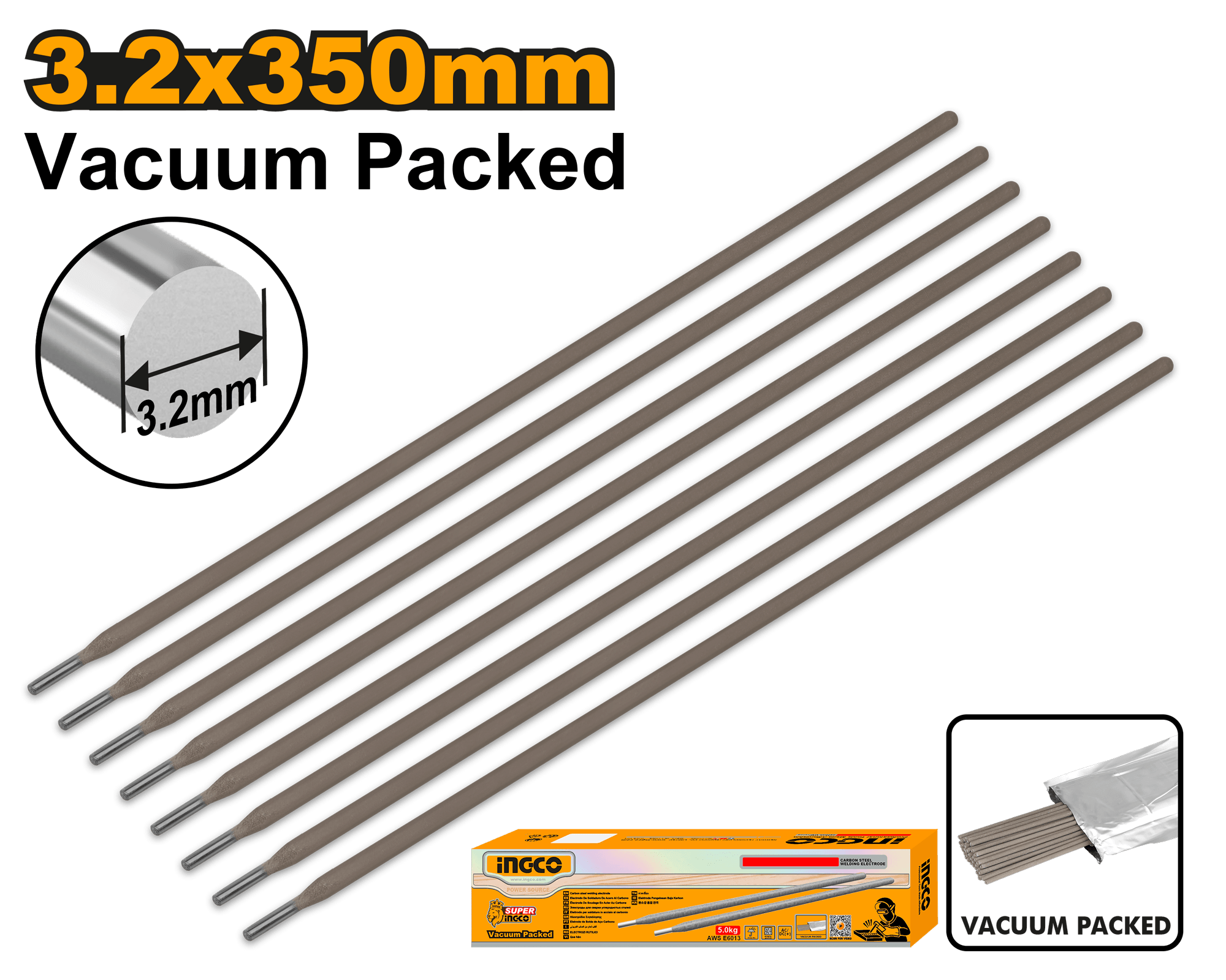 Electrozi INGCO 2.5x350mm 5KG
