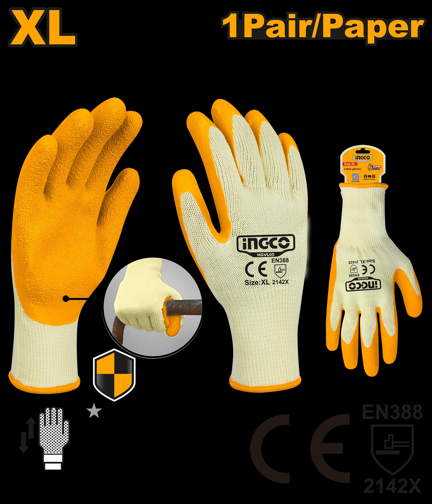 Manusi Cauciucate Panza XL Set 1 Pereche
