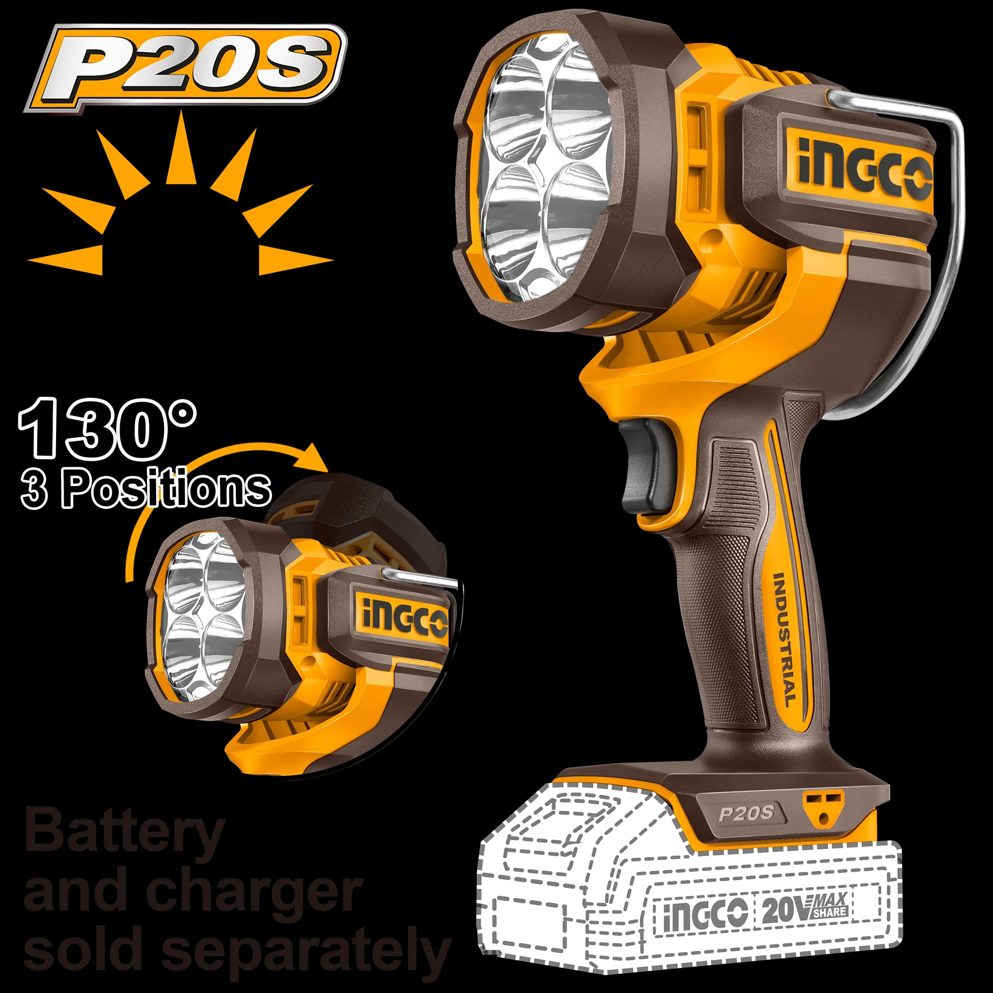 Lanterna 20V 2500 Lumeni