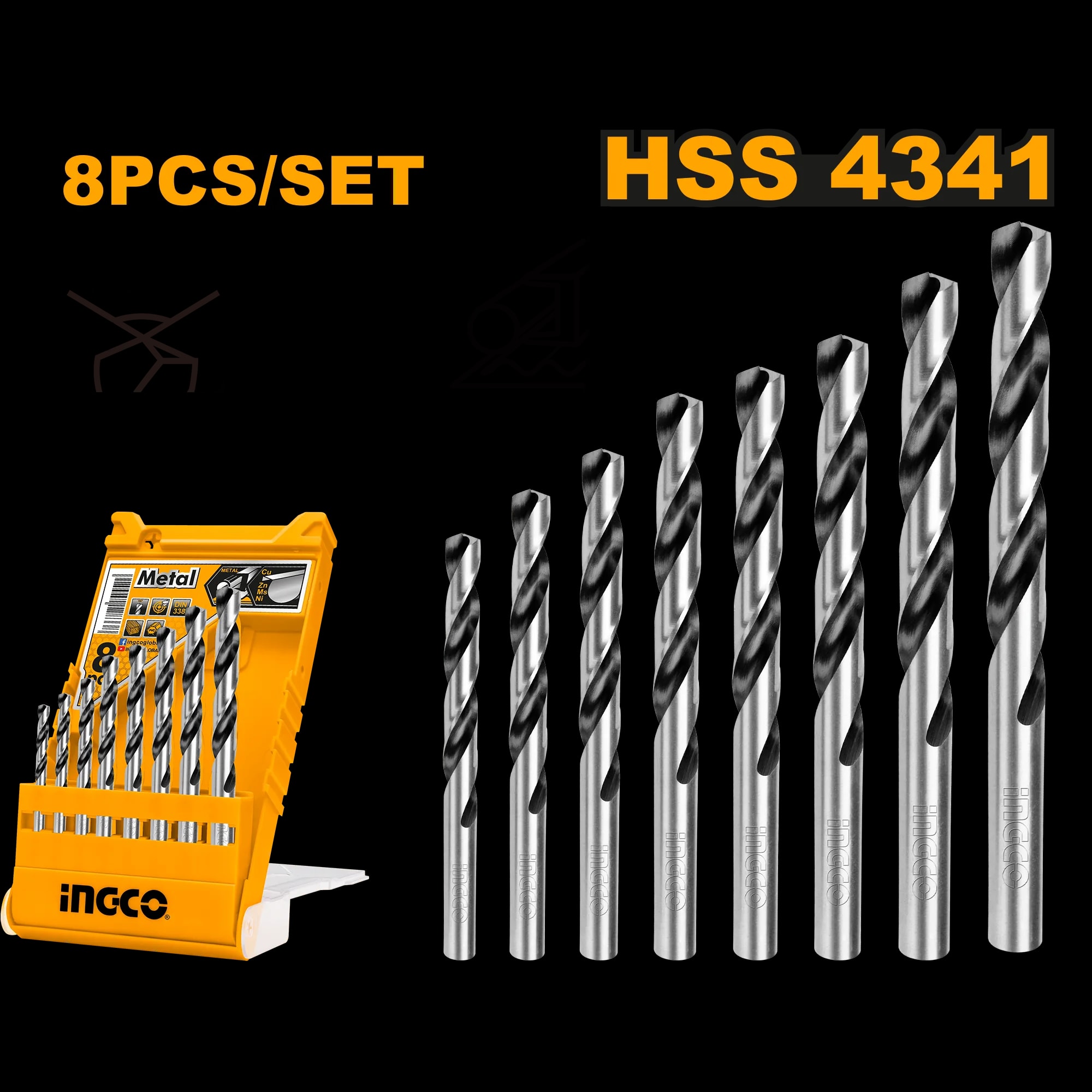 Set Burghie HSS Metal 8buc