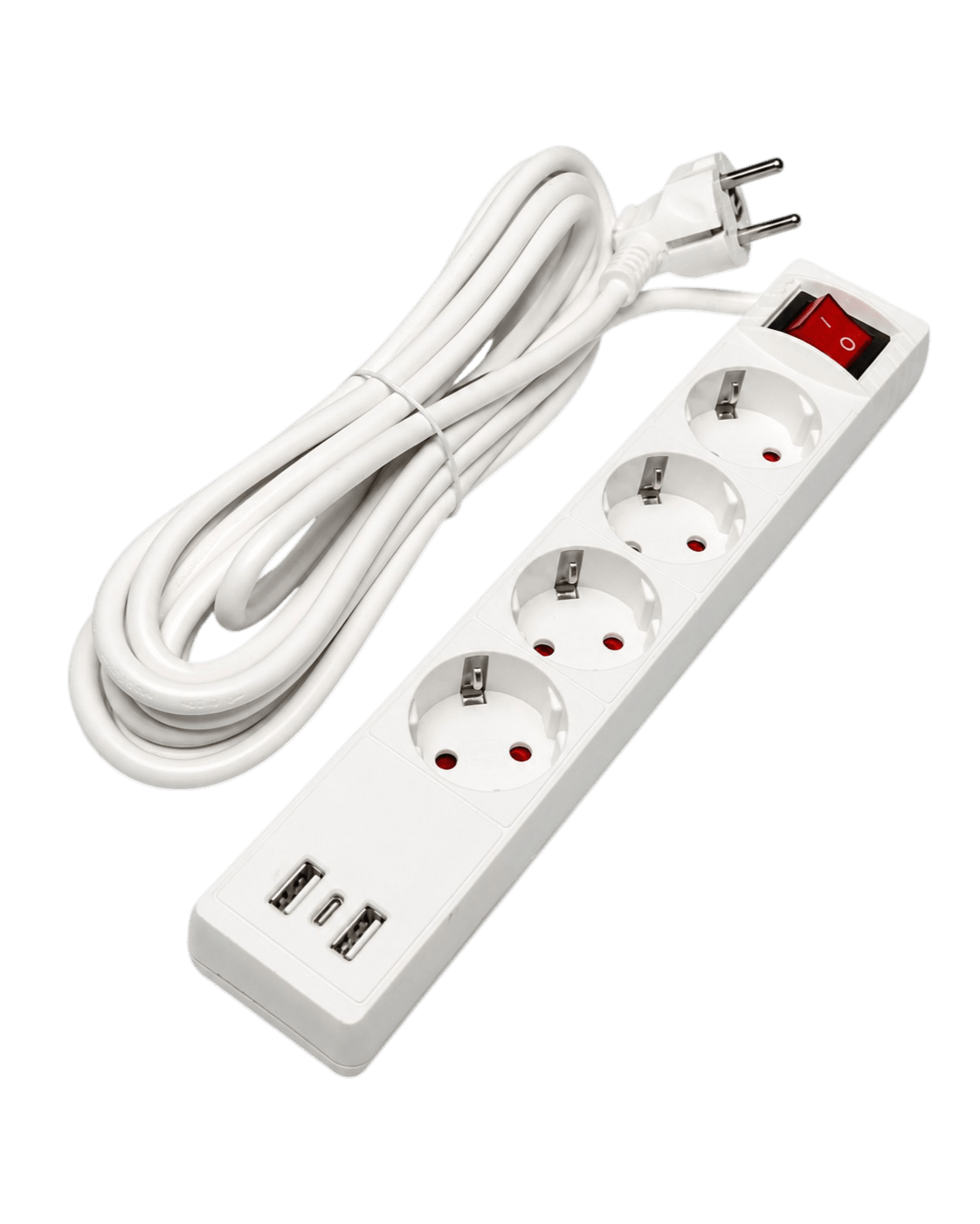 Prelungitor cu Intrerupator si USB 5M + 4P
