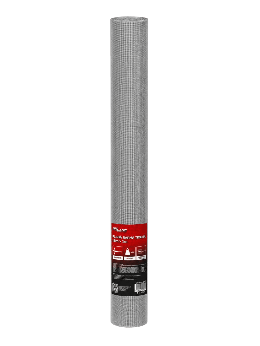 Plasa sarma tesuta 12m x 1m, ochi 1x1 mm, fir 0.2 mm
