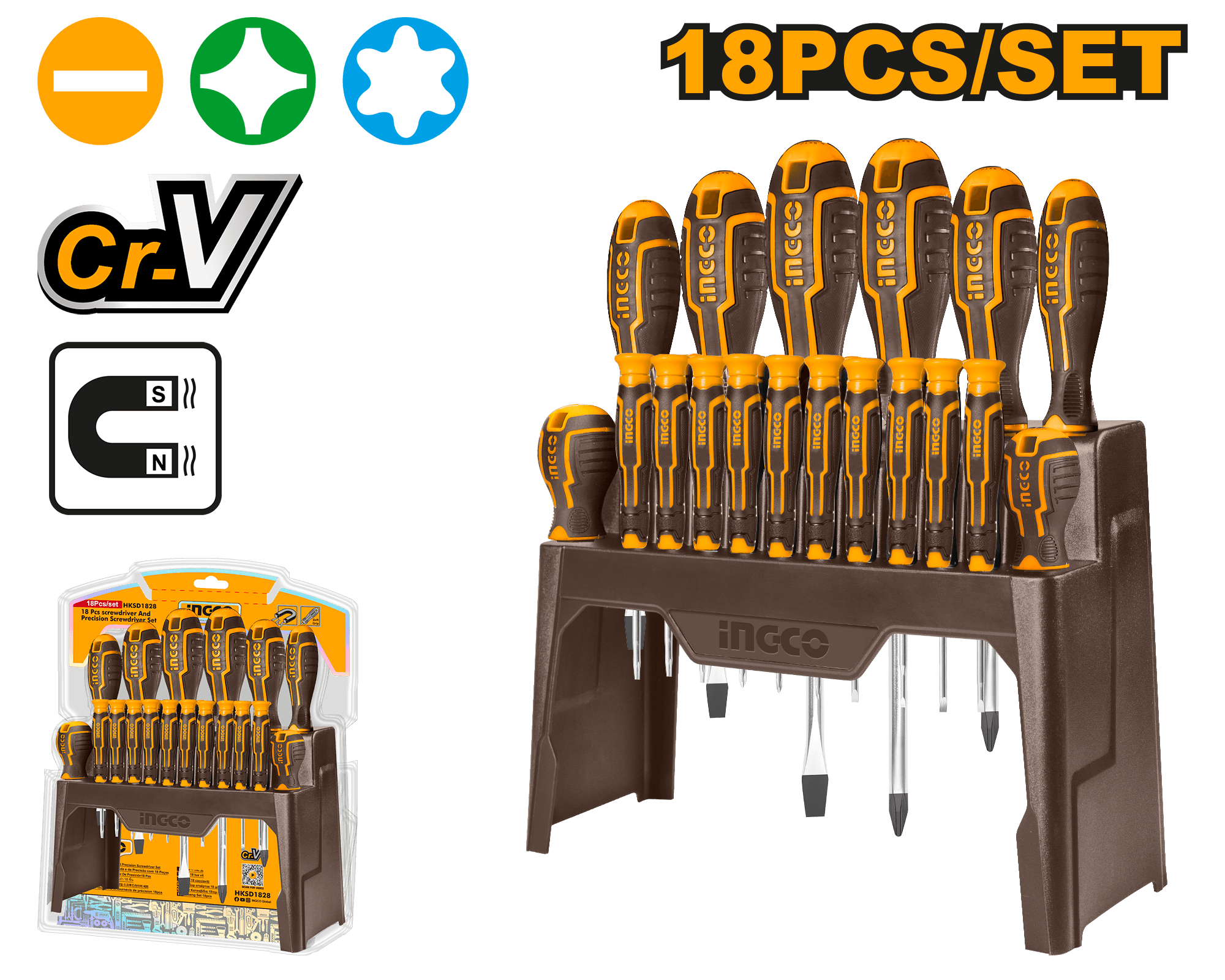 Surubelnite Precizie Set CR-V 18pcs