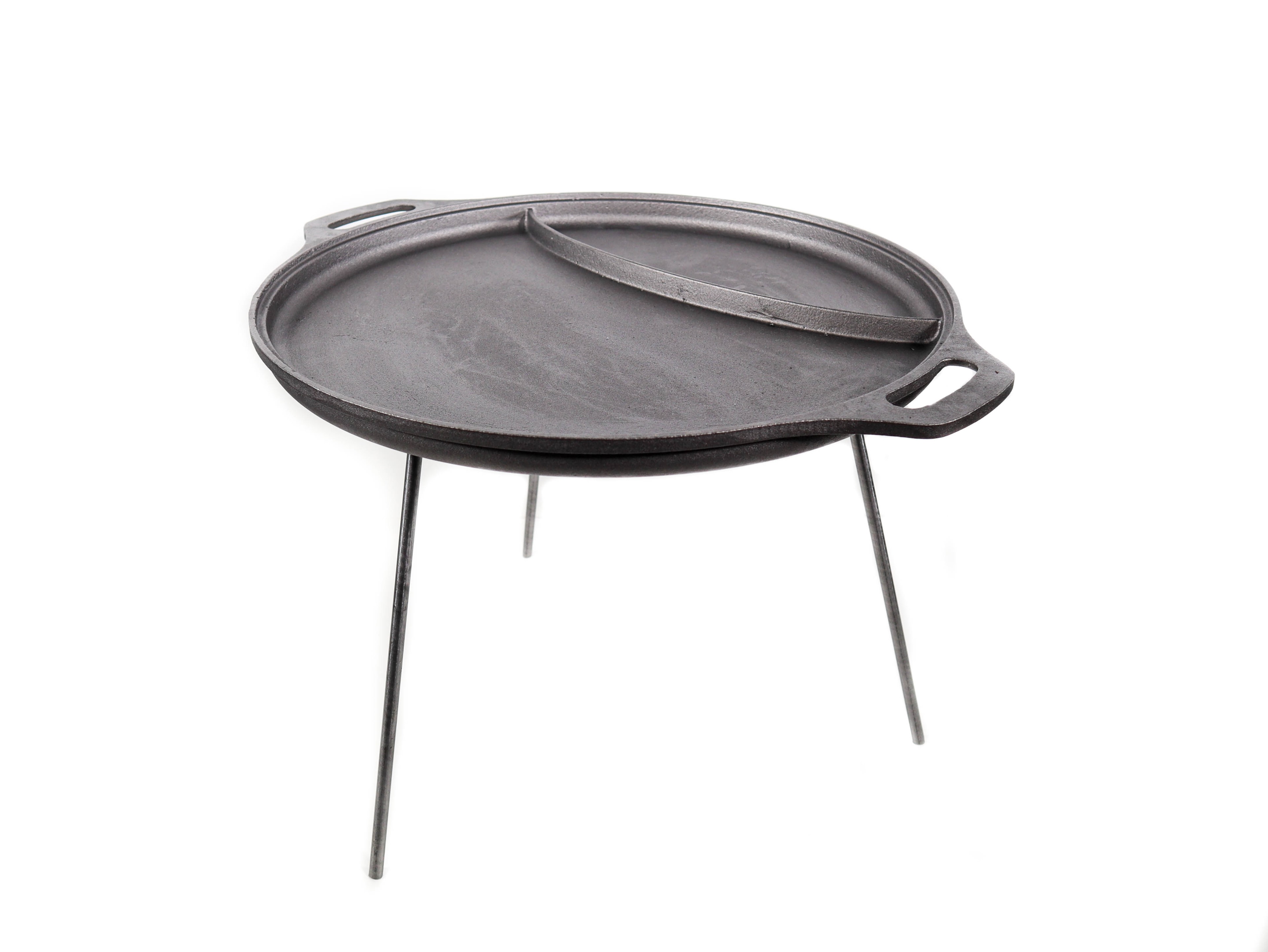 Disc Turnat Fonta Gratar cu 3 Picioare 50cm