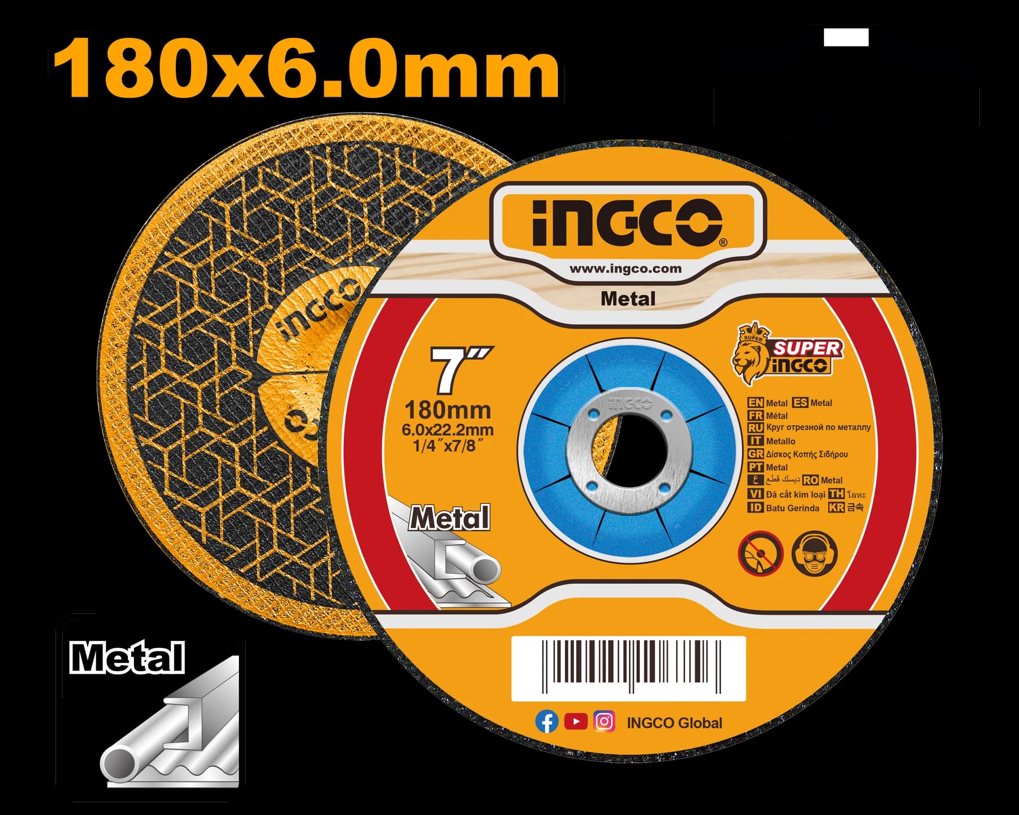 Disc Abraziv Polizat Ingco 230x6.0mm