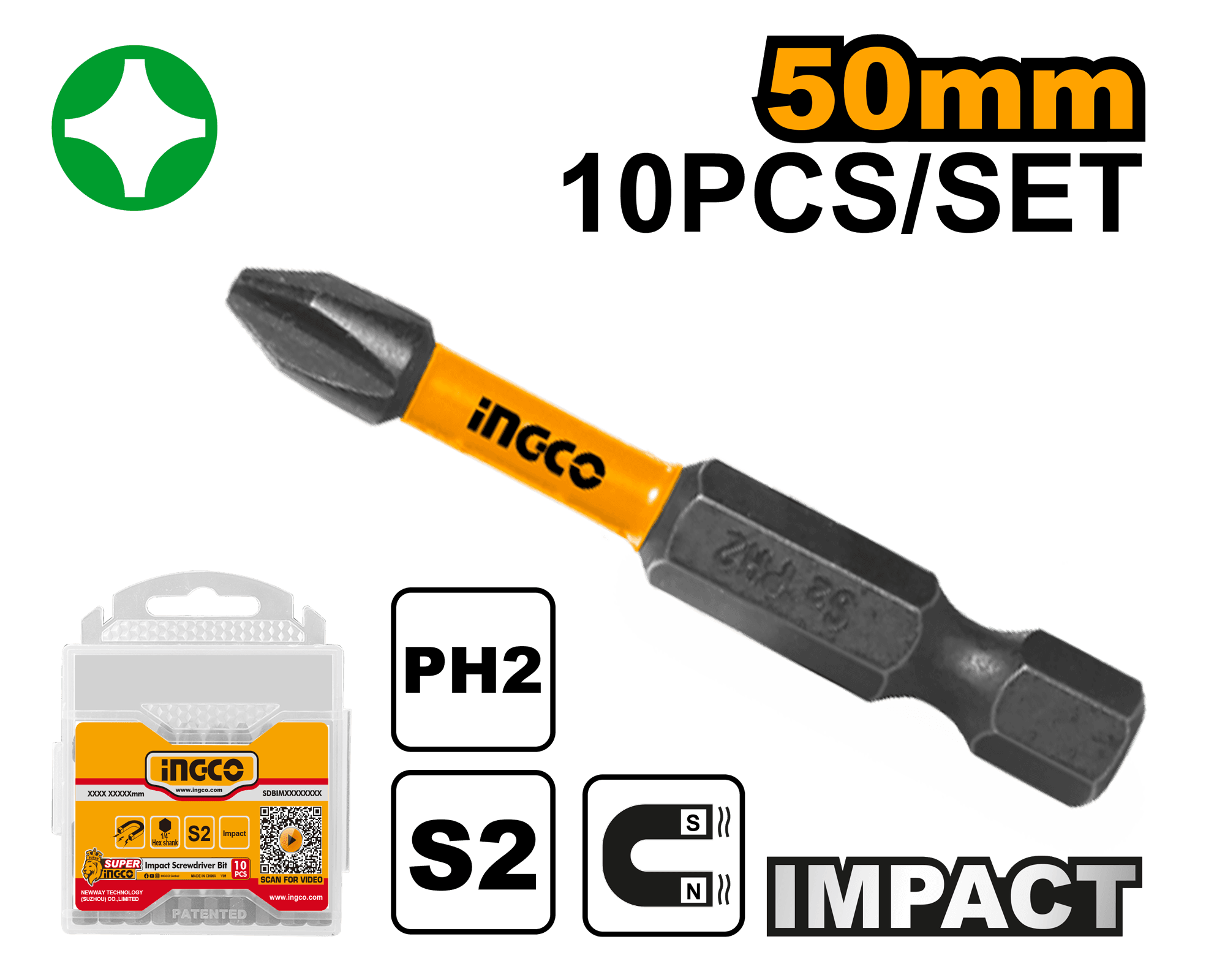 Set Biti PH2 Lungi Impact 10buc
