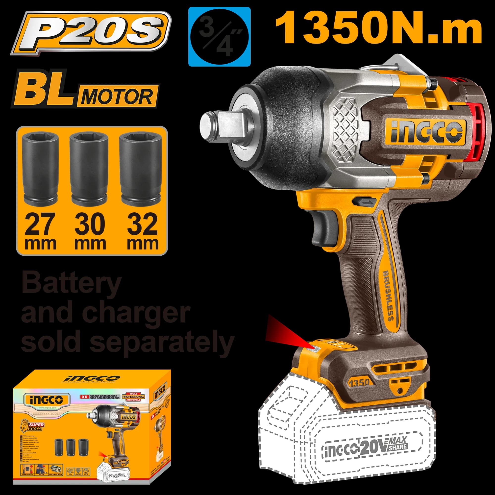 Filetanta 20V 3/4 1350nm Fara Acumulator