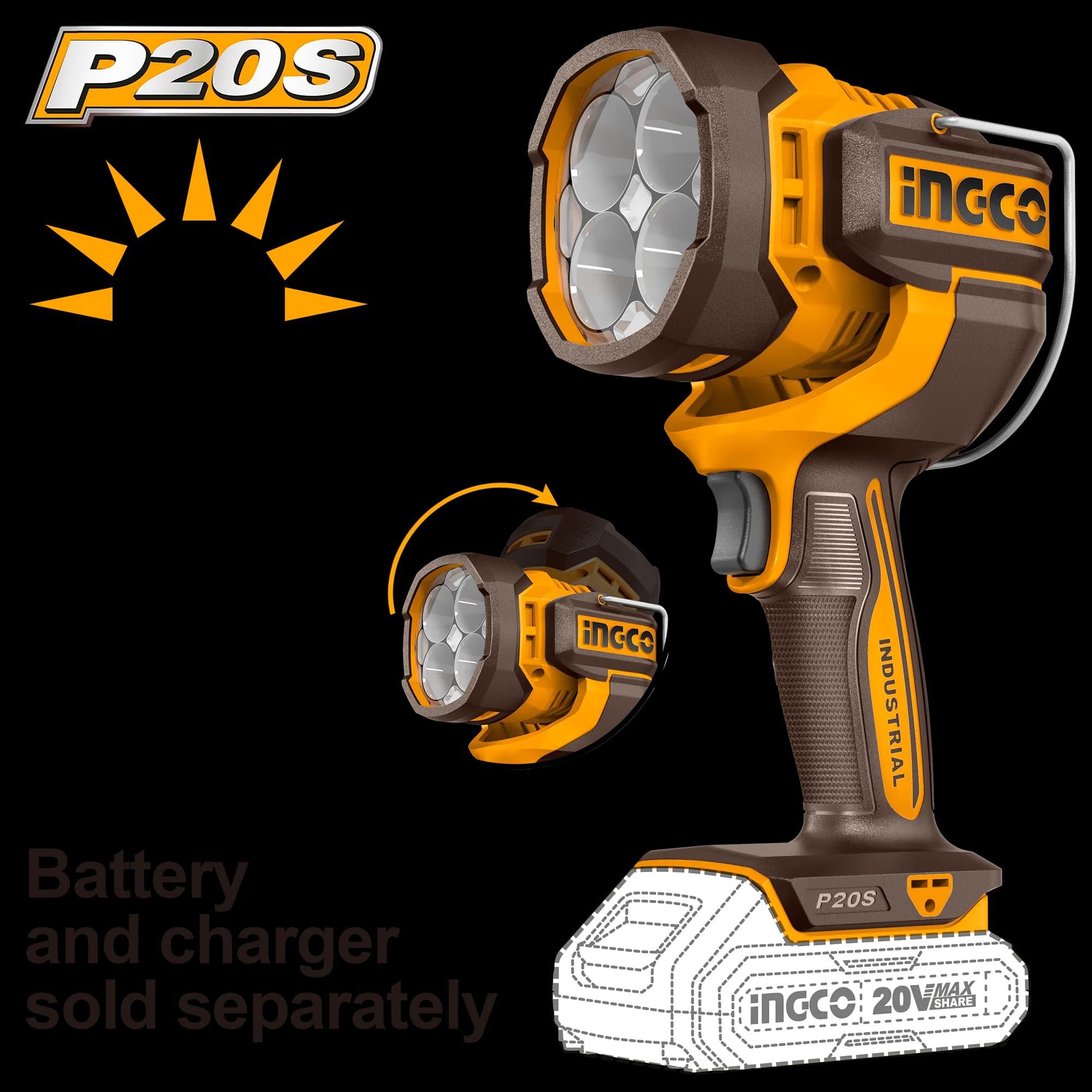 Lanterna 20V 2000 Lumeni