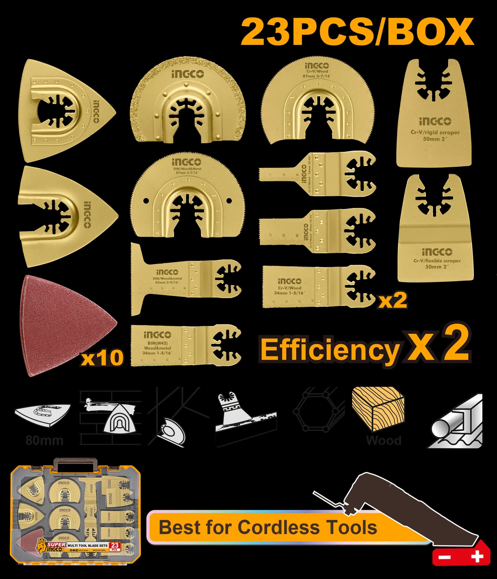 Accesorii Multi Tool pe Acumulator 23buc