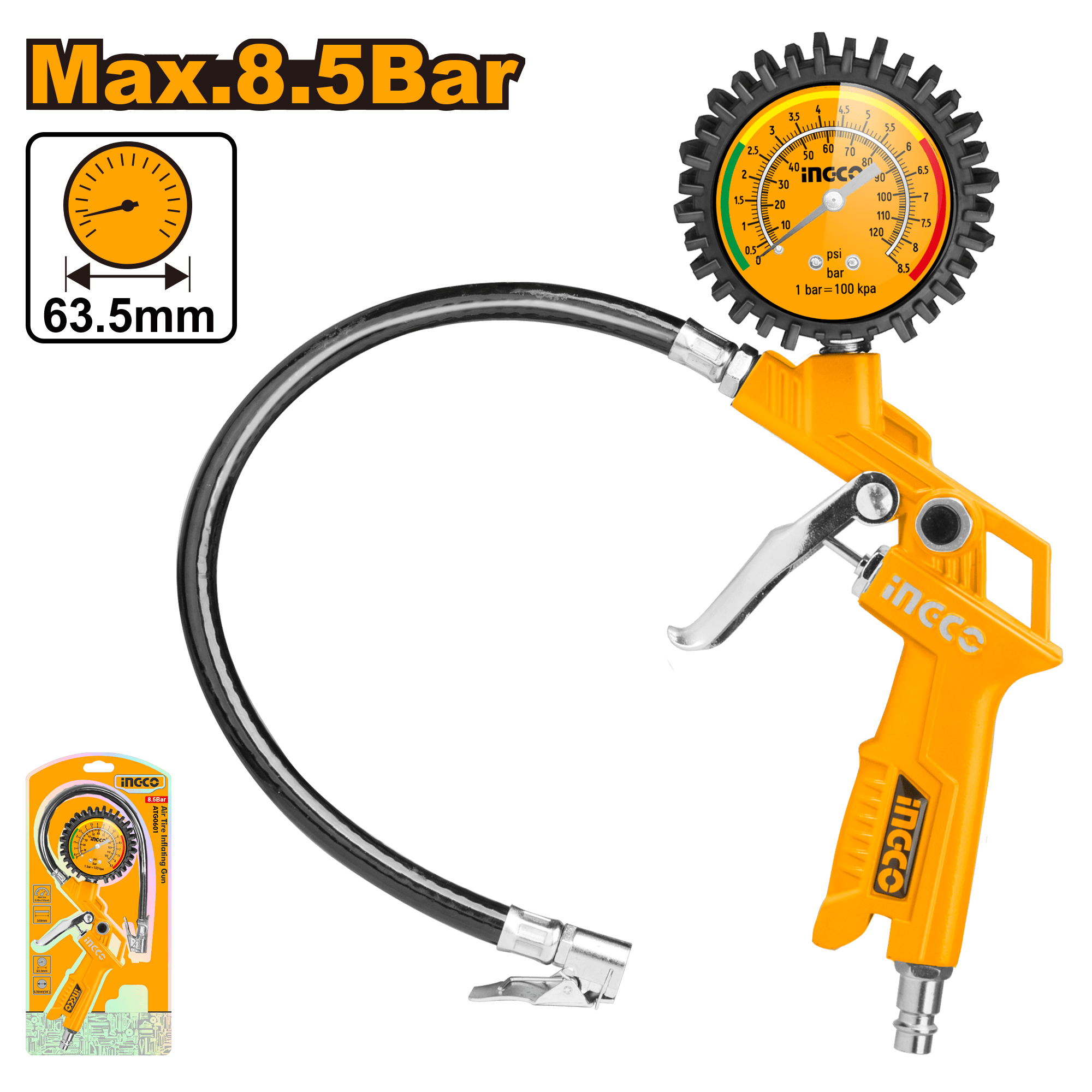Pistol cu Manometru pentru Umflare Anvelope